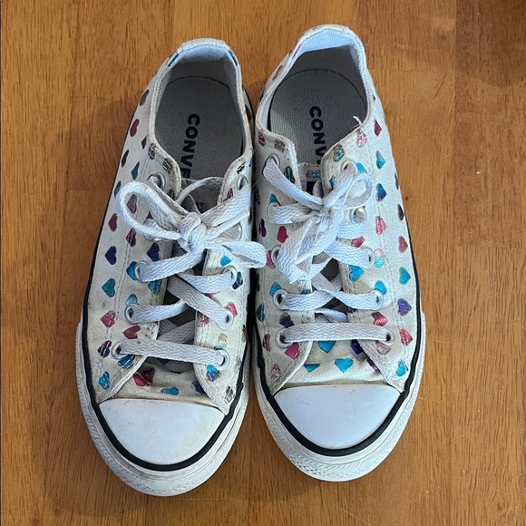Converse Other - Converse Kids' Sneakers with Colorful Heart Design Size 13